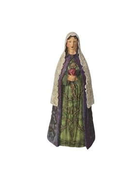 Rosa Mystica Virgin Mary 8" Statue Religious Catholic Decor Figure Rare